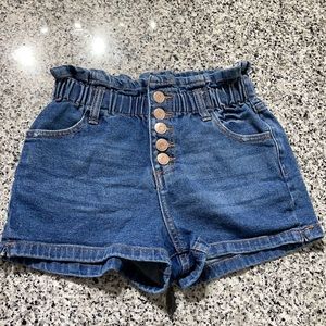 Wild Fable Denim Paper Bag Waist Shorts